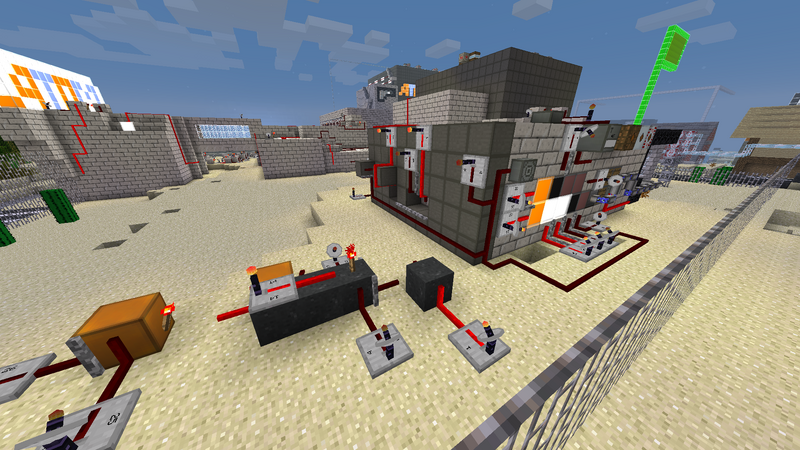 The cabling of the control room